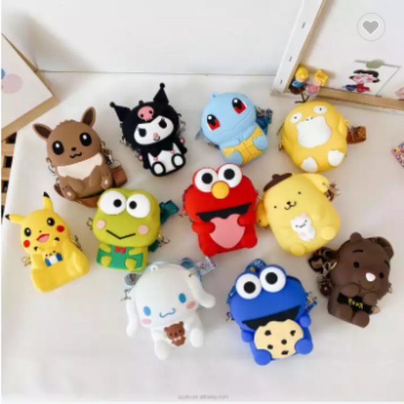 Cartoon Pikachu Pokemon Silicon Coin Purses for Girls - Picture 1 of 11